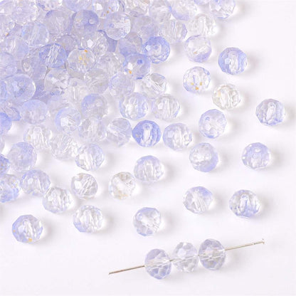 Czech Glass Beads Faceted 7 8mm Gradient Pastel Colors 50pcs 12