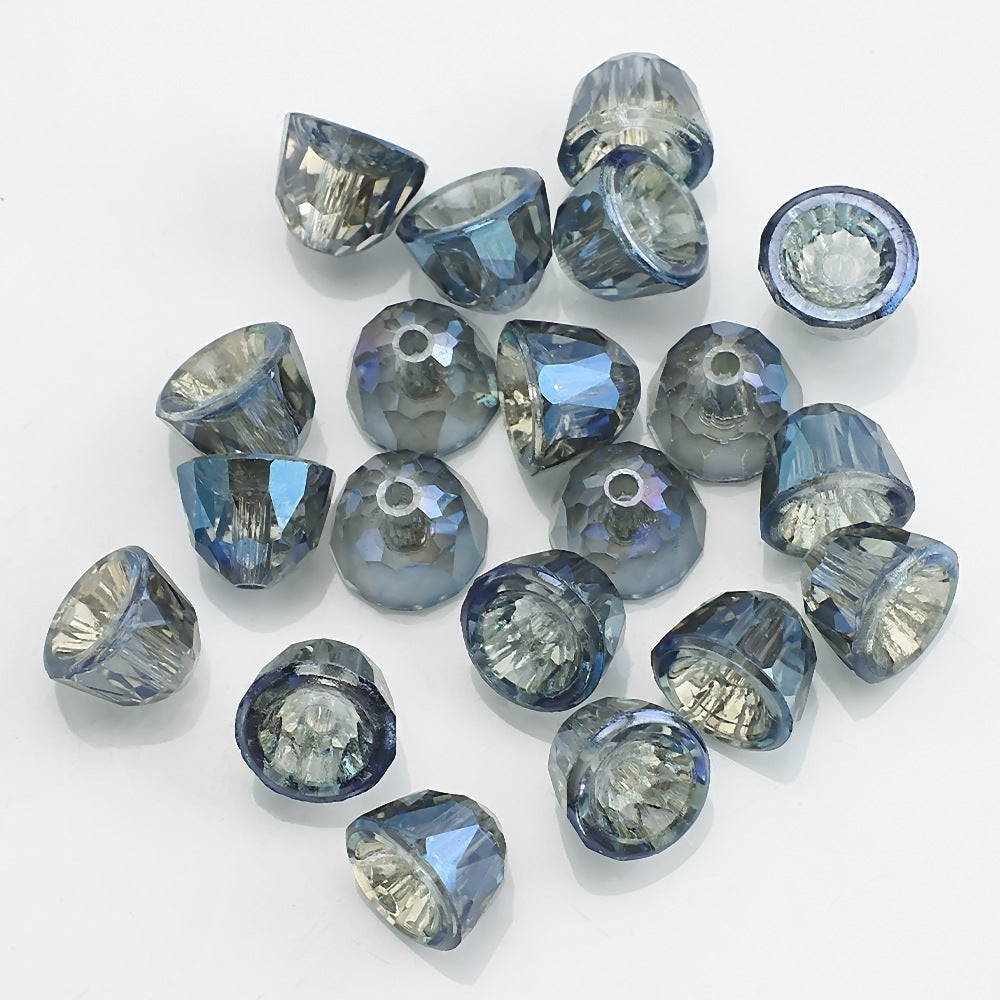 Bell Electroplated Glass Beads 8mm Sparkling Mixed Colors 50pcs 12