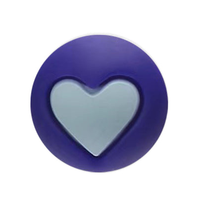15mm Heart Silicone Beads Multi Color Layered Two Tone Matte 50pcs 16