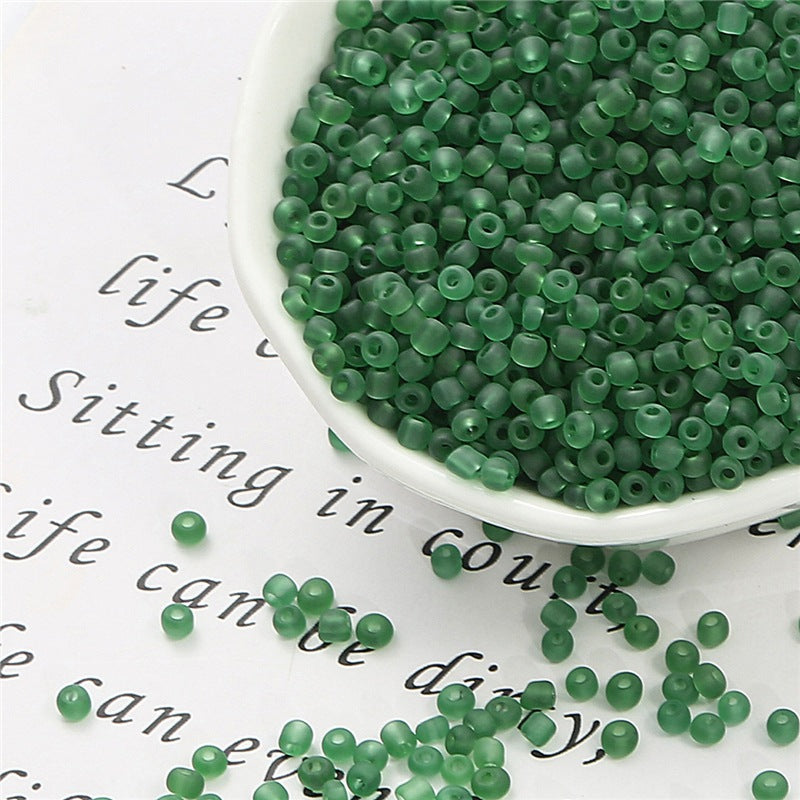 Frosted Transparent Seed Glass Beads 3mm Mixed Colors 1400pcs 20