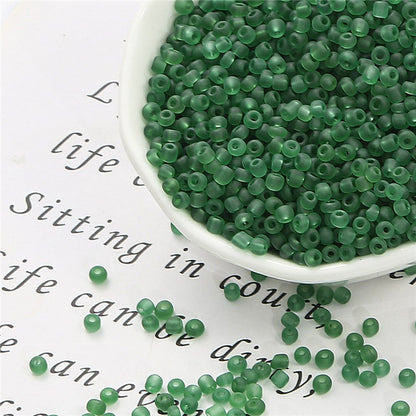 Frosted Transparent Seed Glass Beads 3mm Mixed Colors 1400pcs 20
