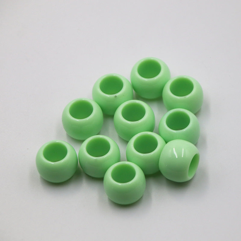 Macaron Acrylic Beads 18mm Large Hole Glossy Mixed Colors 30pcs 14