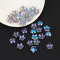 Iridescent Cherry Blossom Glass Beads 10mm Assorted Colors 100pcs 3