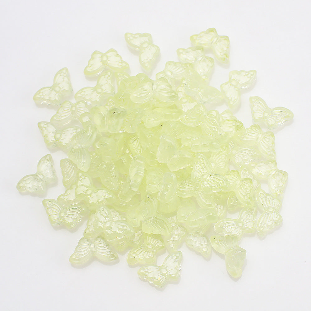 Czech Glass Beads Butterfly 8 15mm Dual Color Gradient Transparent 50pcs 18