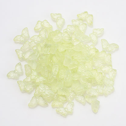 Czech Glass Beads Butterfly 8 15mm Dual Color Gradient Transparent 50pcs 18