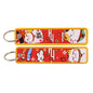 Double Sided Ukiyo Fabric Lanyard Keychain Japanese Motif 2pcs 11