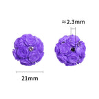Floral Bubblegum Beads 21mm Fancy Rose Cluster Polymer Clay 10pcs 4