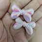 Glow Bow Acrylic Beads 23x35mm Plated Colorful 100pcs 8