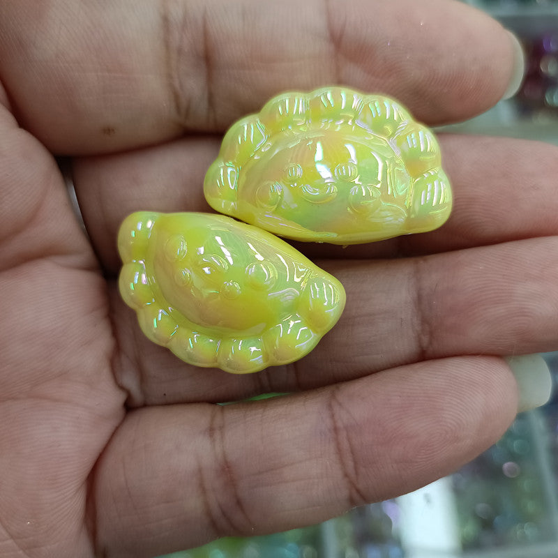Glow Plated Dumpling Acrylic Beads 18-29mm Mixed Colors 100pcs 7