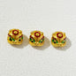 3D Dancing Lion Metal Beads 10mm Enamel Large Hole 1pc 8