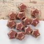 Star Ceramic Beads 17mm Fambe Glaze Mixed Earth Tones 10pcs 8
