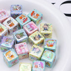 Plating Square Acrylic Beads 16mm Cheeky Crayon Shinchan Mixed 40pcs 2