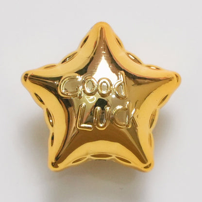 UV Plating Balloon Shaped Star Acrylic Beads 25mm Metal Colored 50pcs 7