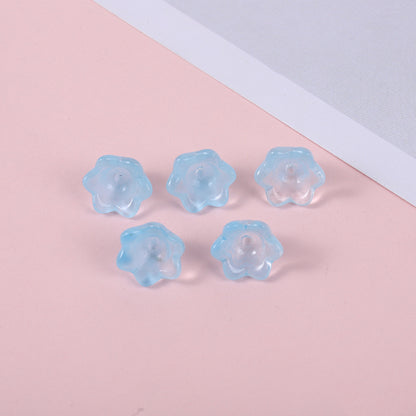Czech Glass Beads Lily Orchid 10mm Transparent Mixed Colors 100pcs 4