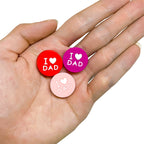 Silicone Focal Beads I Love Dad Embossed Text Solid Color 20pcs 5