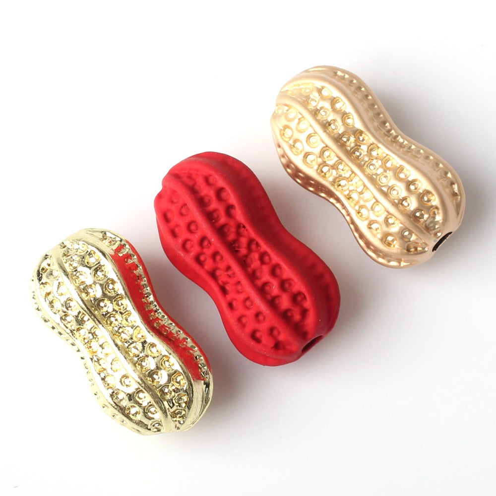 Peanut Metal Beads 15mm Spray Painted Zinc Alloy 20pcs 2