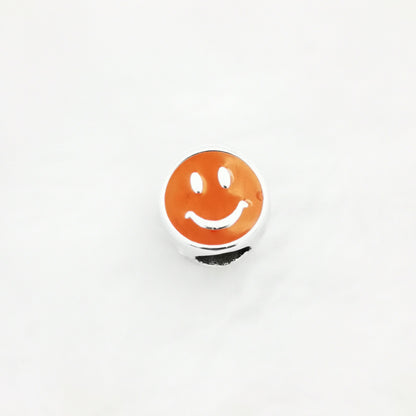 Smiling Face Enamel CCB Plastic Beads 10x8mm Colorful Mixed 50pcs 11