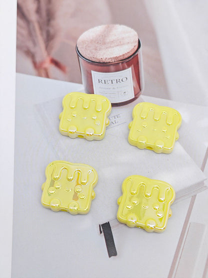 UV Plating Toast Baby Acrylic Flat Beads 24mm Colorful 50pcs 7