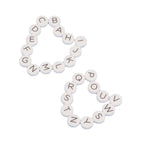 12mm Silicone Letter Beads Flat Round Alphabet Options 20pcs 4