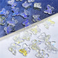 Czech Glass Beads Butterfly 11mm Translucent Purple Blue Pink 50pcs 9
