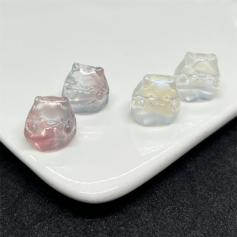 Devil Glass Beads 14mm Transparent Multicolor Small 100pcs 3