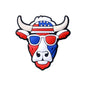 Silicone Focal Beads Independence Day American Cattle USA Double Flag 20pcs 5