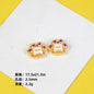 Plating Small Animal Bread Series Resin Beads Glossy Golden Brown 20pcs 10