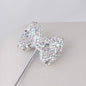 Rhinestone Bow Clay Beads 30mm Full Covered 5pcs 9