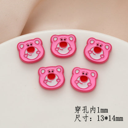 Cartoon Character Metal Beads Painted Enamel Alloy 10pcs 20