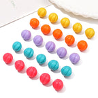 Opaque Pumpkin Acrylic Beads 12mm Colorful Round 40pcs 2