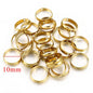 Stainless Steel Round Metal Beads Frame 10/12mm Polished Color Retaining 10pcs 9