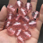 Clear Tinsel Filled Resin Beads 16mm Round Shimmering Blue 100pcs 4