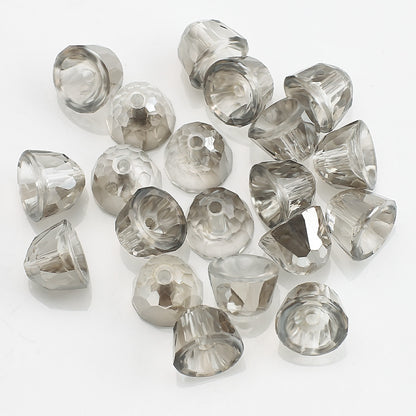 Bell Electroplated Glass Beads 8mm Sparkling Mixed Colors 50pcs 16