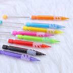 Beadable Mechanical Pencil Translucent Glittered Plastic Barrel 0.5mm 6