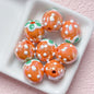 Plating Hand Painted Strawberry Acrylic Beads 17mm Colorful 5pcs 8