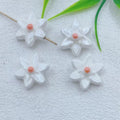 Camellia Ceramic Beads 17mm Glazed Multicolor Flower 10pcs 6