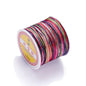 Nylon Rainbow Variegated Beading Thread 0.8mm Diameter 60m Spool 25