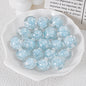 Blooming Flower Resin Beads 16mm Round Colorful 20pcs 11