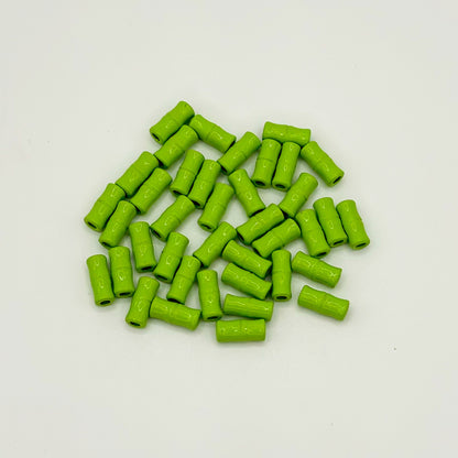Bamboo Tube Metal Beads 3x8mm Baking Painted Alloy 40pcs 13