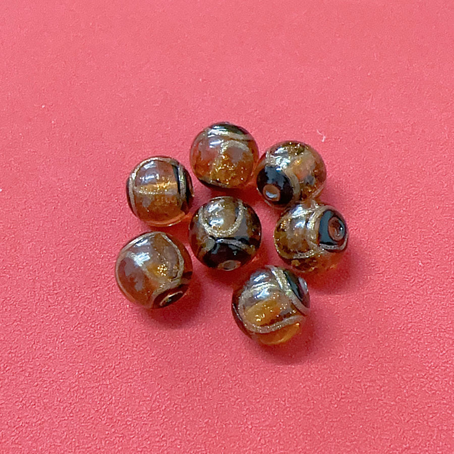 Ancient Foil Noble Lampwork Glass Beads 8 10 12 14mm Multicolor 50pcs 8