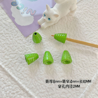 Cupcake and TV Metal Beads Painted Colorful Alloy 20pcs 7