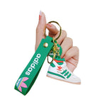 Mini High Top Basketball Shoe Keychain Red Burgundy PVC Soft 5