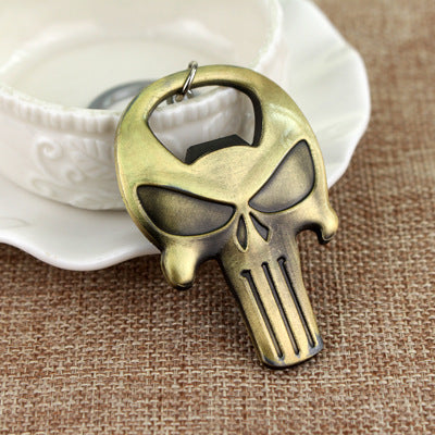Skull Bottle Opener Keychain Metal Zinc Alloy Glowing Eyes 11