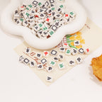 Flat Clay Beads 9x10mm Mahjong Tile Design Polymer 100pcs 4