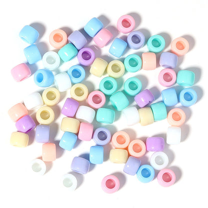 Macaron Acrylic Beads Mixed Shapes Pastel Colors 100pcs 9