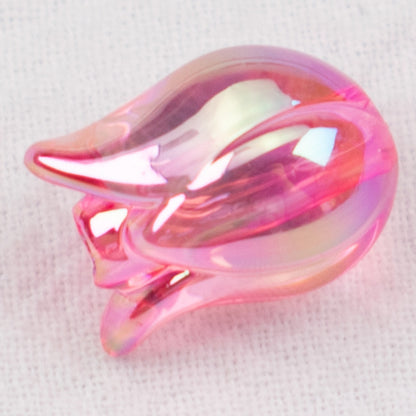 Transparent Plating Tulip Acrylic Beads 12x16mm Colorful 20pcs 8