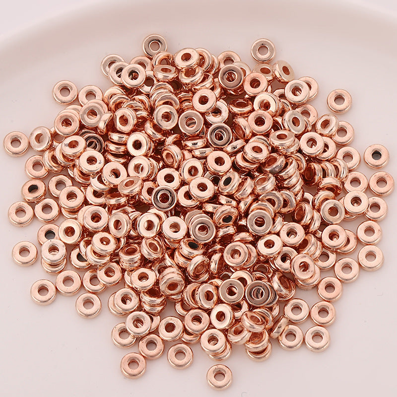 Plating Spacer Acrylic Beads 6mm CCB Plastic Metallic Mixed 200pcs 3