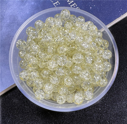 Crackle Flower Glass Beads 8mm Soft Purple Blue Gradient 3 Strands 21