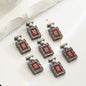 Perfume Bottle Rhinestone Beads 21x11mm Alloy Embeded 10pcs 8