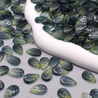 Vintage Czech Glass Leaf Glass Beads 11x18mm 100pcs 3